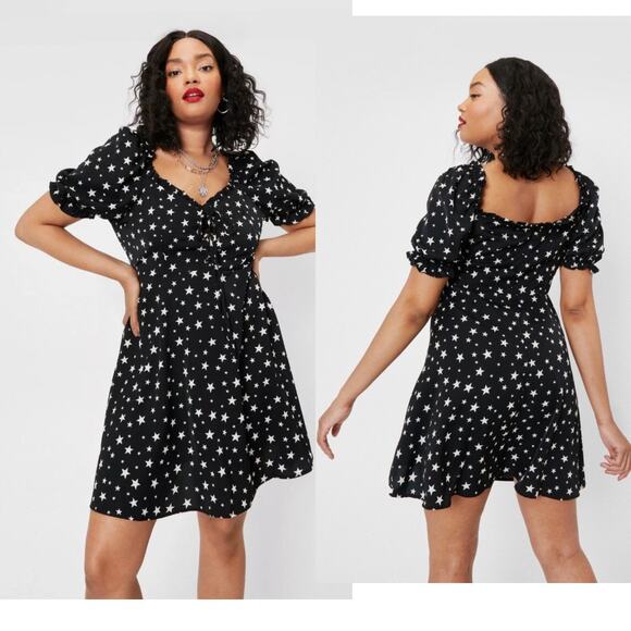 Nasty Gal Dresses & Skirts - Nasty Gal Star Lace Up Mini Dress Size 18